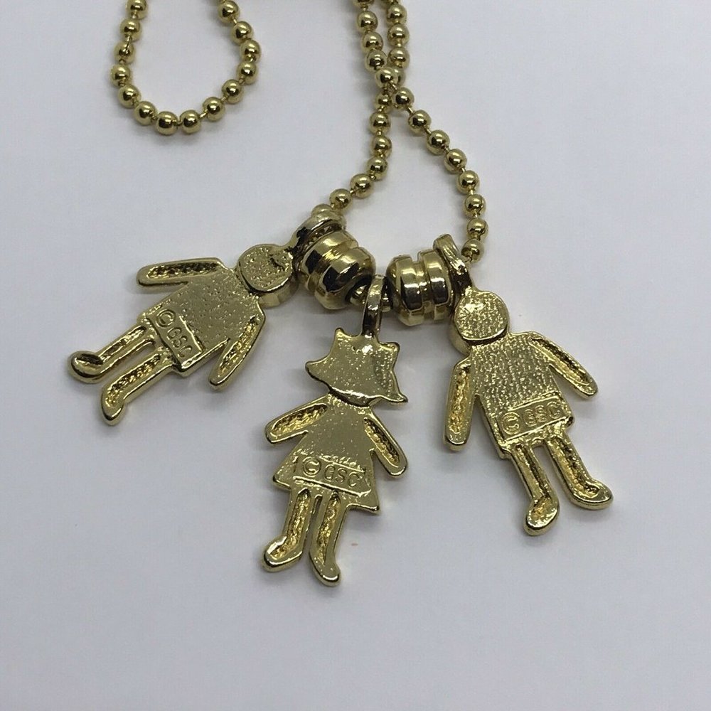 Girl and boys GSC pendants Long Ball chain necklace 29 Inches Red Green Purple - Picture 3 of 12
